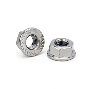 Zinc Plated Hex Flange Nuts DIN6923 Carbon Steel M6 M8 Serrated