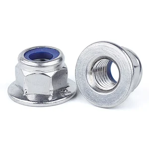 Galvanized Nylon Insert Hex Flange Lock Nut DIN6926