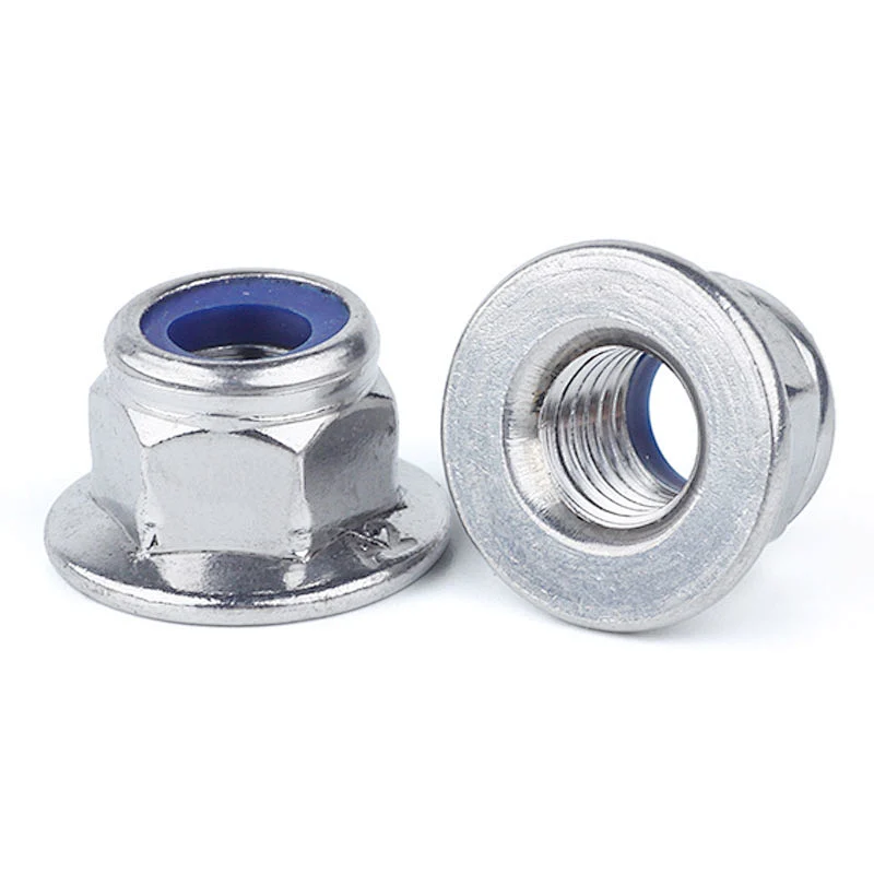 Galvanized Nylon Insert Hex Flange Lock Nut DIN6926