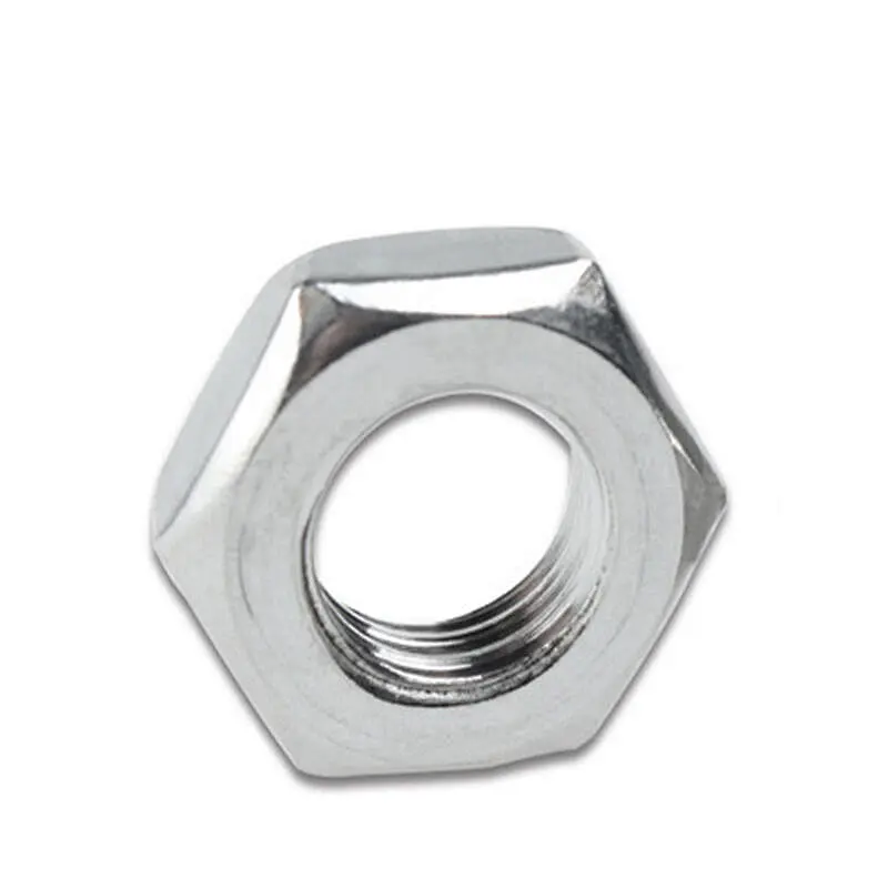 DIN439 ISO4035 Stainless Steel Chamfered Hexagon Thin Nuts M3 M4 M5 M6 M8 SS304 Stainless Steel Hexagonal Nut
