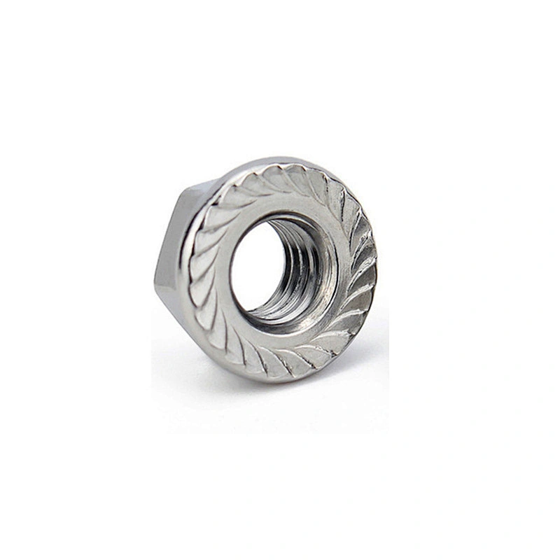 Zinc Plated Hex Flange Nuts DIN6923 Carbon Steel M6 M8 Serrated