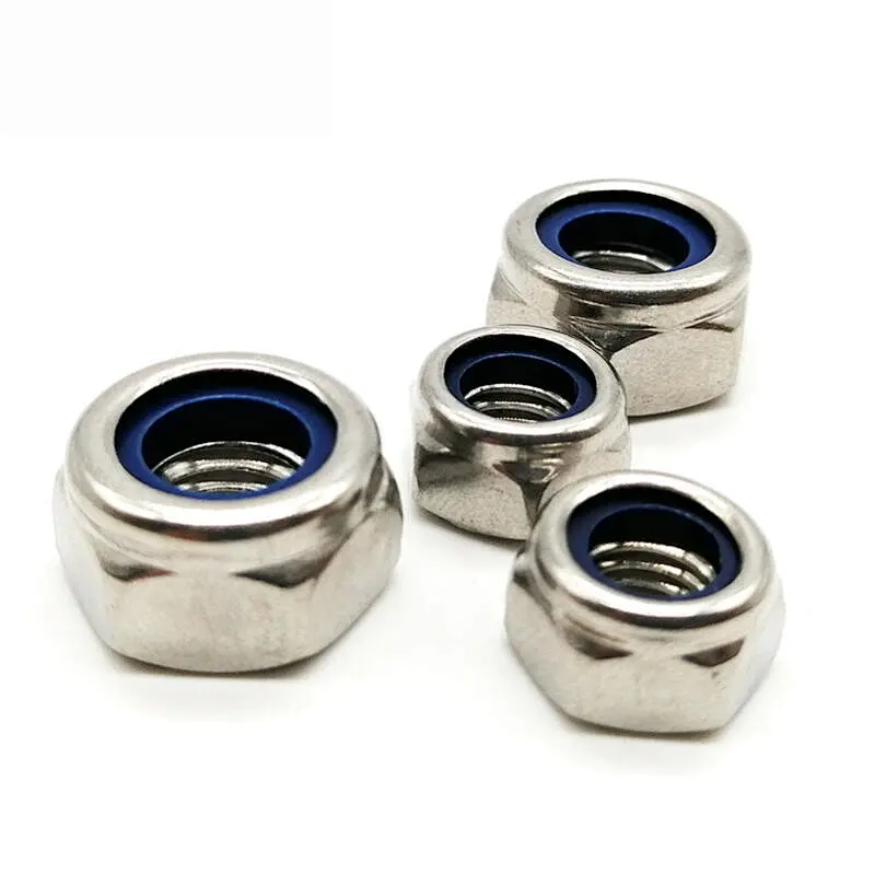 Prevailing Torque Type Hexagon Nylon Insert Self Lock Nut ISO7040 Stainless Steel Nuts