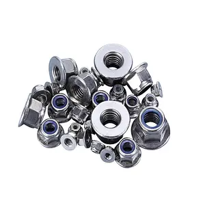 Galvanized Hexagon Flange Lock Nut  DIN6926 For DIN6921 Bolt Small Box Packaging