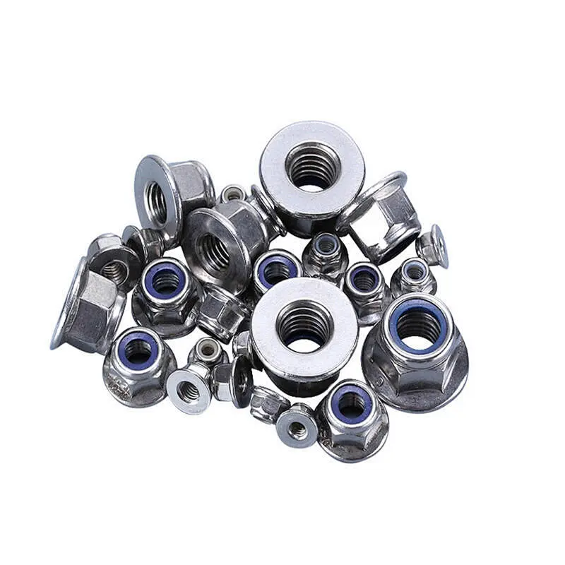 Galvanized Hexagon Flange Lock Nut  DIN6926 For DIN6921 Bolt Small Box Packaging