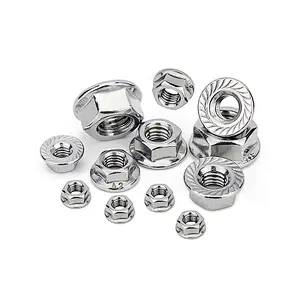Zinc Plated Hex Flange Nuts DIN6923 Carbon Steel M6 M8 Serrated