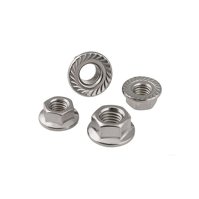Carbon Steel Hexagon Flange Nuts With Serrated ISO4161
