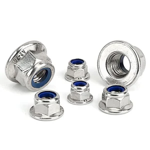 Galvanized Nylon Insert Hex Flange Lock Nut DIN6926
