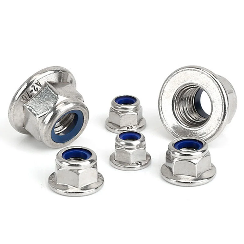 Galvanized Nylon Insert Hex Flange Lock Nut DIN6926