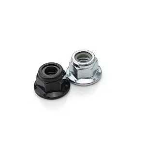 Galvanized Nylon Insert Hex Flange Lock Nut DIN6926