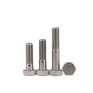 China Manufacturing Wholesale Price Grade 8.8 Bolt and Nut Screw Washer DIN931 DIN933 Metric Stainless Steel Galvanized Hex Bolt