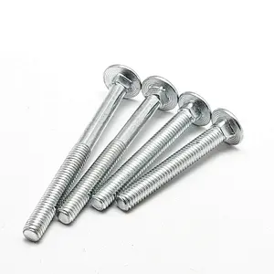 Factory supply Stainless steel carriage bolt, DIN 603 Mushroom Head Square Neck Bolts with nut DIN555