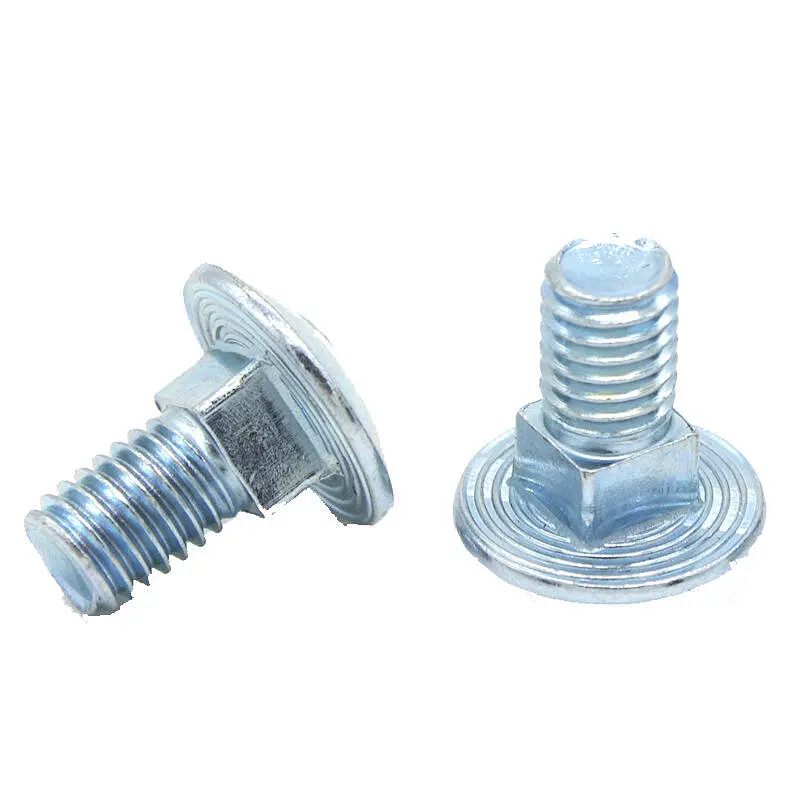 NF E 27-3 Cup Head Square Neck Bolts Mushroom Head Carriage Bolts Fastener 304 316 Stainless Steel Carbon Black Oxide Galvanized