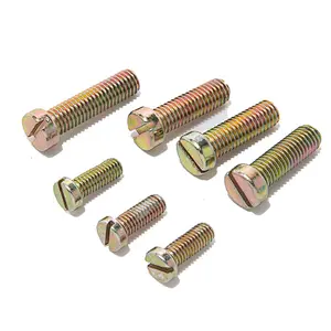Slotted Cheese Pan Head Steel Bolt Screw DIN M2.5---M12 3mm---120mm Inch,metric ISO9001 CN;ZHE DIN84 4.8 / C1008 (carbon Steel)
