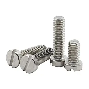 High quality round head DIN85 slotted stainless steel pan head drywall screw making machine screw