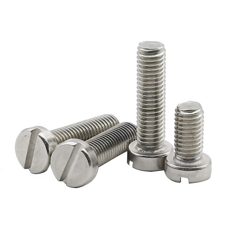 High quality round head DIN85 slotted stainless steel pan head drywall screw making machine screw