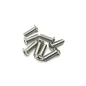 M1.6 M2 M2.5 SS304 Cross Recessed Raised Countersunk Head Screw DIN966 Raised Countersunk Head Screws With Cross Recess