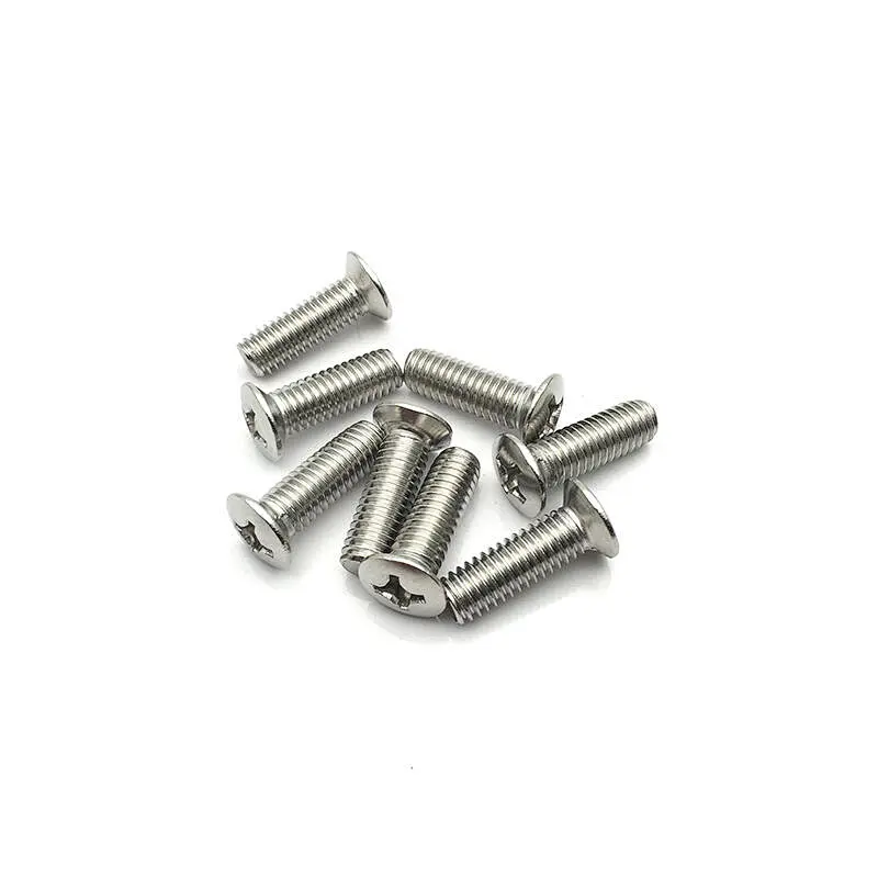 M1.6 M2 M2.5 SS304 Cross Recessed Raised Countersunk Head Screw DIN966 Raised Countersunk Head Screws With Cross Recess