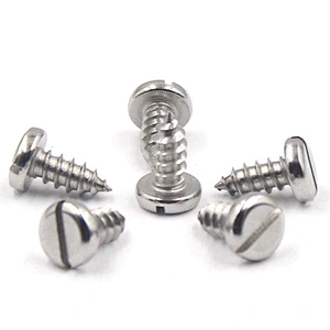 Stainless Steel 304 DIN7971 M2.2 M2.9 Slotted Pan Head Self Tapping Screws in Stock