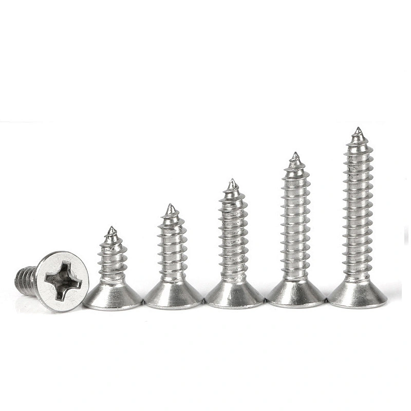 Carbon Steel Pan head screw DIN7981 self tapping screw with blue white zinc plated