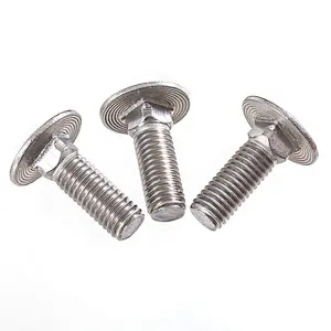 NF E 27-3 Cup Head Square Neck Bolts Mushroom Head Carriage Bolts Fastener 304 316 Stainless Steel Carbon Black Oxide Galvanized