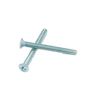 M1.6 M2 M2.5 SS304 Cross Recessed Raised Countersunk Head Screw DIN966 Raised Countersunk Head Screws With Cross Recess