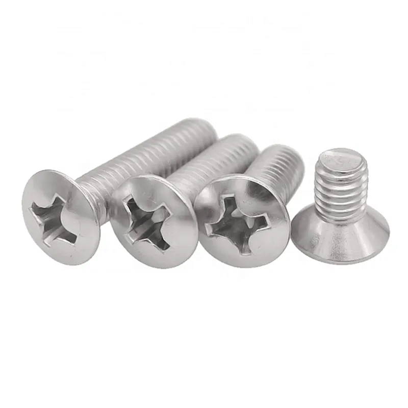 M1.6 M2 M2.5 SS304 Cross Recessed Raised Countersunk Head Screw DIN966 Raised Countersunk Head Screws With Cross Recess