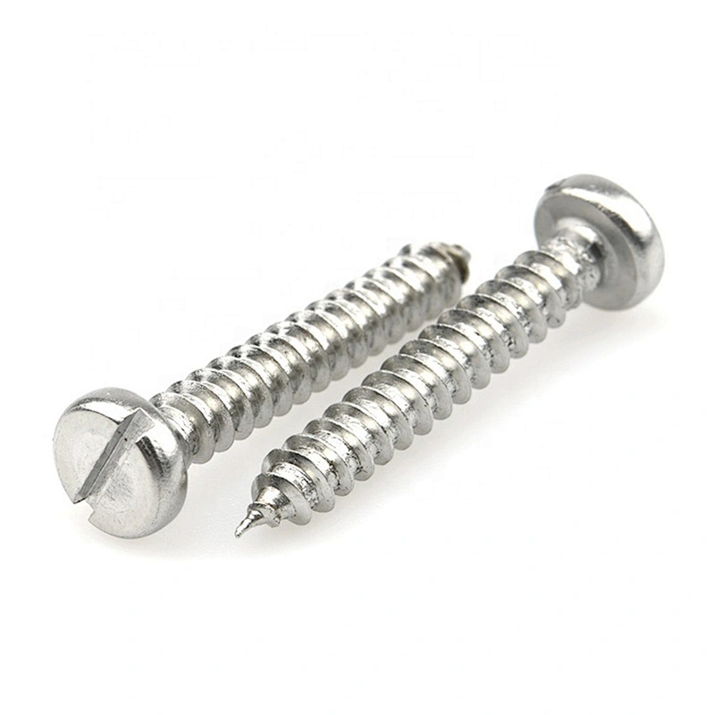 Stainless Steel 304 DIN7971 M2.2 M2.9 Slotted Pan Head Self Tapping Screws in Stock