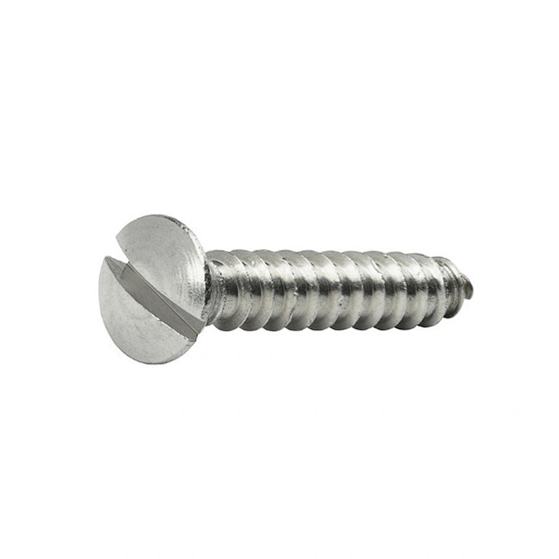Hardware fasteners metal steel slotted oval raised countersunk head self tapping wood screws DIN7973