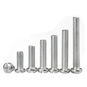 China Factory All Size DIN7985 Stainless Steel Cross Recessed Machine Screw Pan Head Phillips Screws