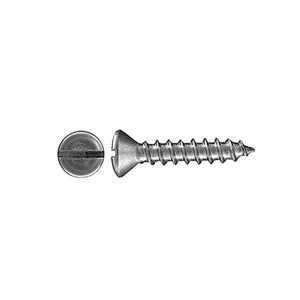 Hardware fasteners metal steel slotted oval raised countersunk head self tapping wood screws DIN7973