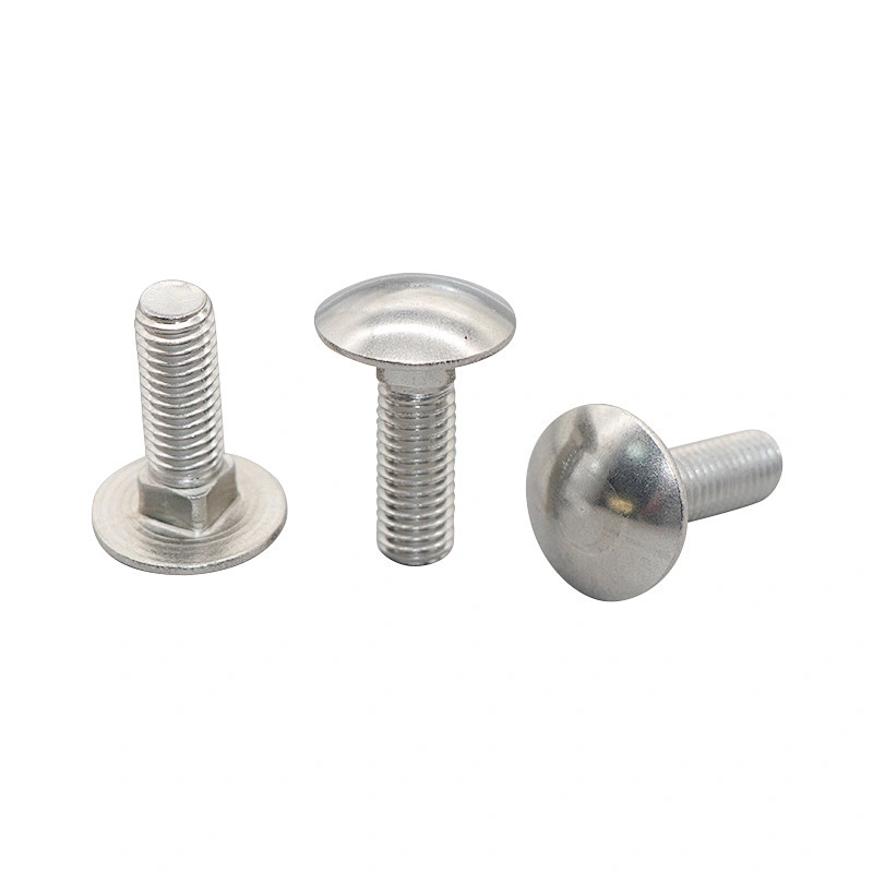 NF E 27-3 Cup Head Square Neck Bolts Mushroom Head Carriage Bolts Fastener 304 316 Stainless Steel Carbon Black Oxide Galvanized