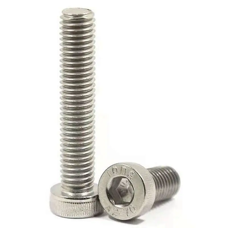 M8*75mm Stainless Steel A2 A4 Hex Socket Thin Head Bolt DIN6912