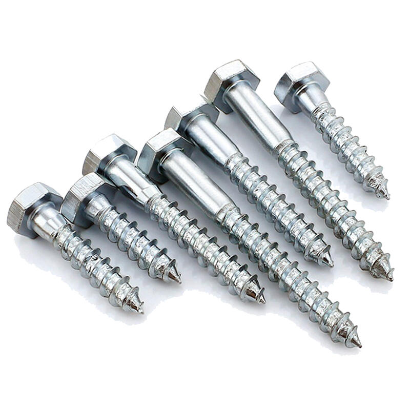 Hex head Wood screw DIN571 Furniture screw Hex head half thread Coach screws