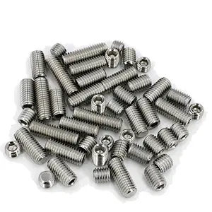 High strength black Headless Thread Hexagon Socket Grub Screws Set Flat Point Screws Din913 Black Hex Socket Set Screw