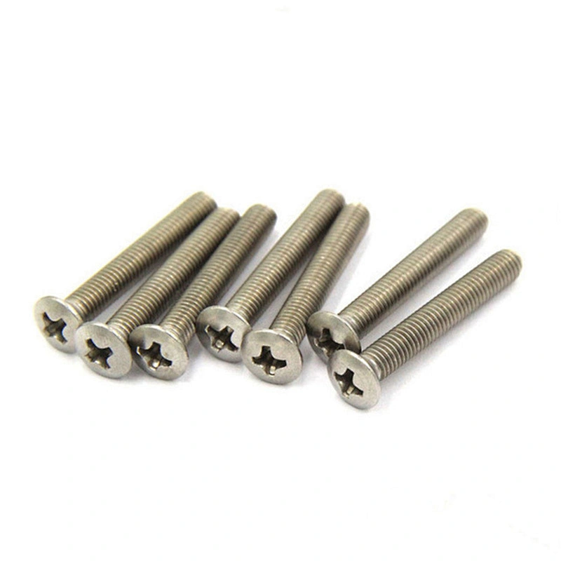 M1.6 M2 M2.5 SS304 Cross Recessed Raised Countersunk Head Screw DIN966 Raised Countersunk Head Screws With Cross Recess