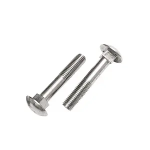 NF E 27-3 Cup Head Square Neck Bolts Mushroom Head Carriage Bolts Fastener 304 316 Stainless Steel Carbon Black Oxide Galvanized