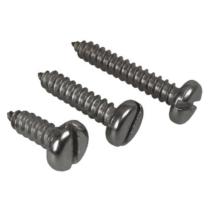 Stainless Steel 304 DIN7971 M2.2 M2.9 Slotted Pan Head Self Tapping Screws in Stock