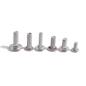 Factory supply Stainless steel carriage bolt, DIN 603 Mushroom Head Square Neck Bolts with nut DIN555