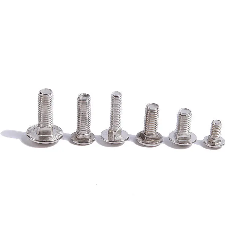 Factory supply Stainless steel carriage bolt, DIN 603 Mushroom Head Square Neck Bolts with nut DIN555