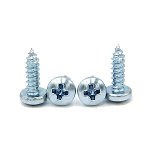 Carbon Steel Pan head screw DIN7981 self tapping screw with blue white zinc plated
