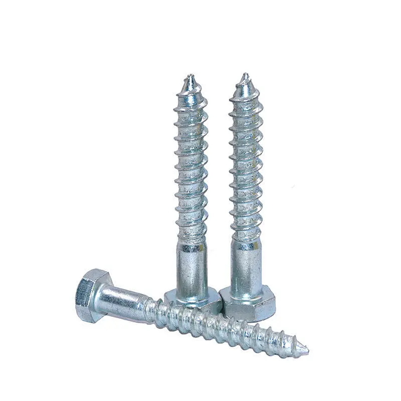 Hex head Wood screw DIN571 Furniture screw Hex head half thread Coach screws