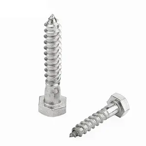 Hex head Wood screw DIN571 Furniture screw Hex head half thread Coach screws