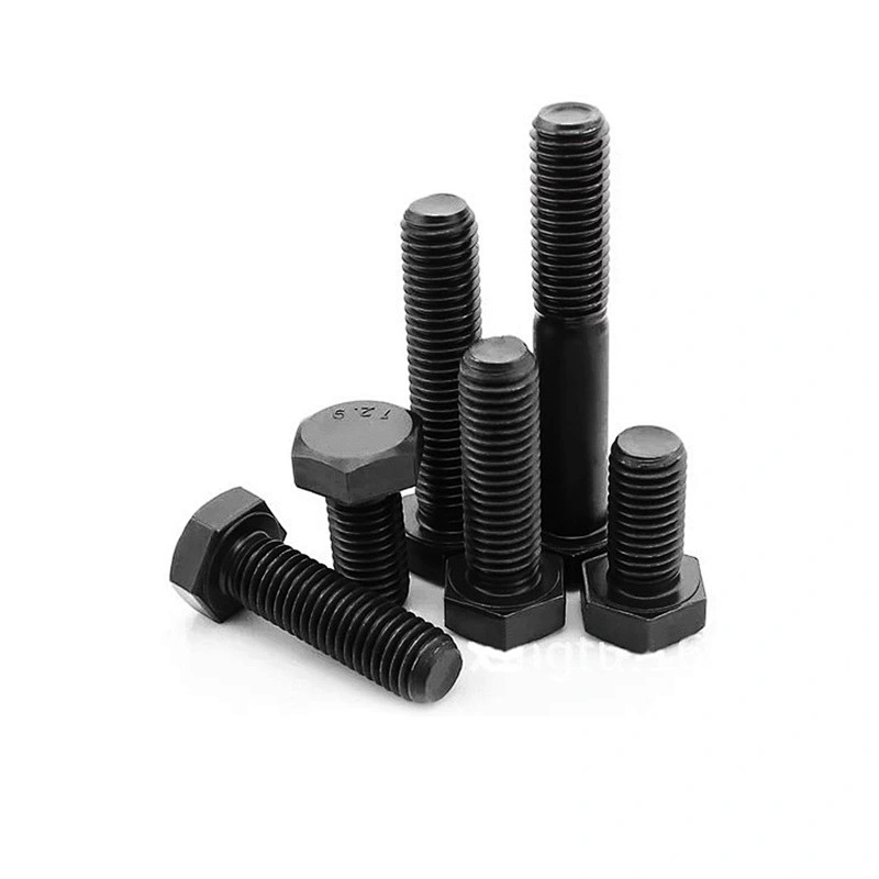 Fastener Grade 8.8 10.9 12.9 High Tensile Black Oxide Hex Head Bolts DIN 931 DIN 933 Bolt