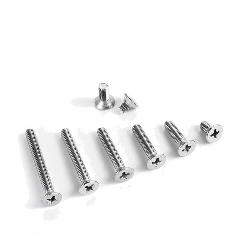Customized DIN965 M2 M2.5 M3 M4 M5 M6 M7 M8 Metric Stainless Steel Cross Recessed Phillips Flat Countersunk Head Machine Screw