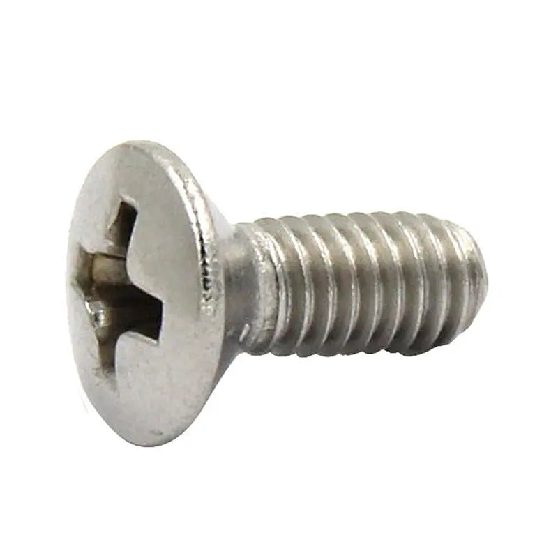 M1.6 M2 M2.5 SS304 Cross Recessed Raised Countersunk Head Screw DIN966 Raised Countersunk Head Screws With Cross Recess