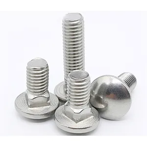 Carriage Bolts ISO8677 Cup Head Square Neck Bolts With Large Round Head