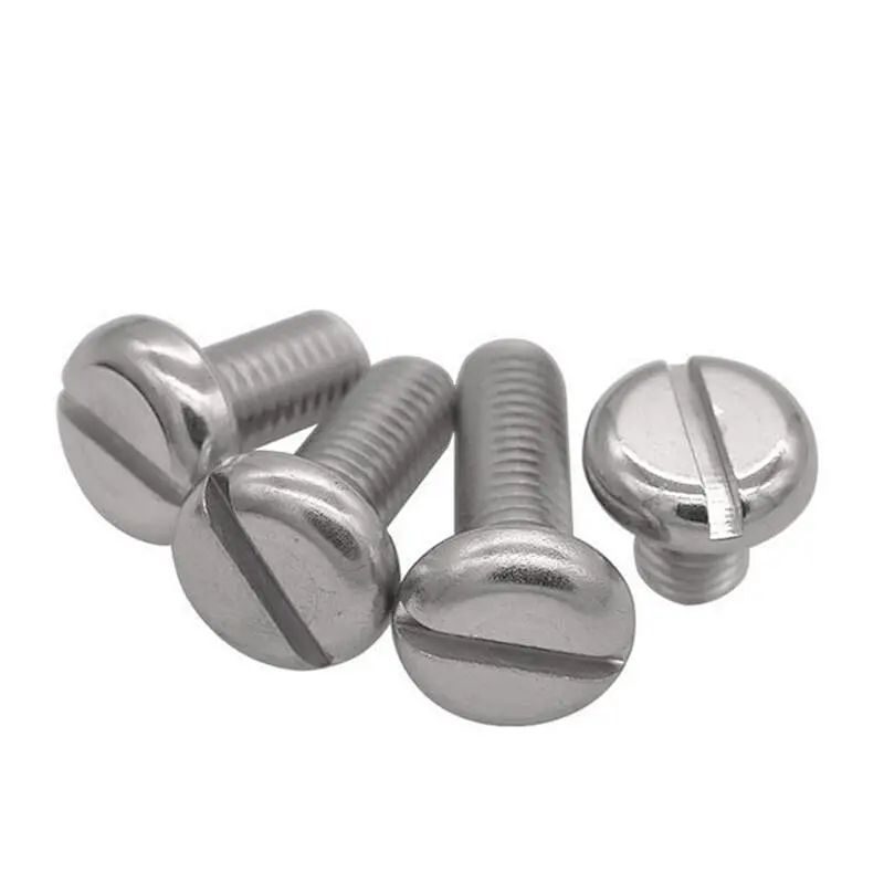 High quality round head DIN85 slotted stainless steel pan head drywall screw making machine screw