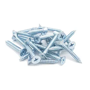 Carbon Steel Pan head screw DIN7981 self tapping screw with blue white zinc plated
