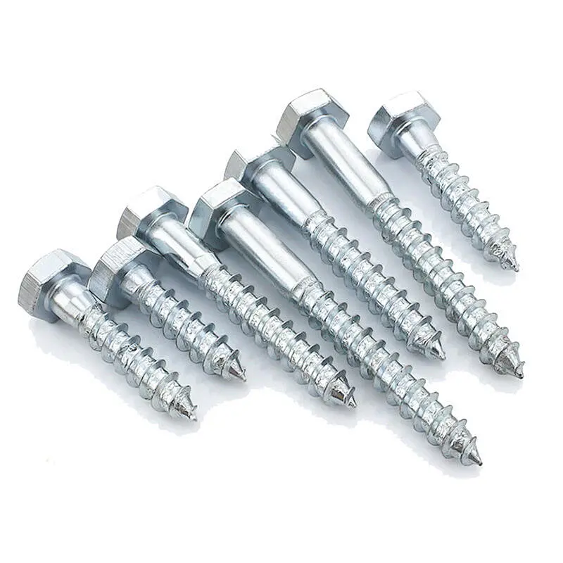 Hex head Wood screw DIN571 Furniture screw Hex head half thread Coach screws