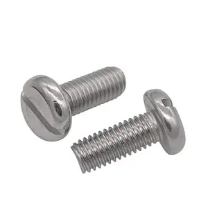 High quality round head DIN85 slotted stainless steel pan head drywall screw making machine screw